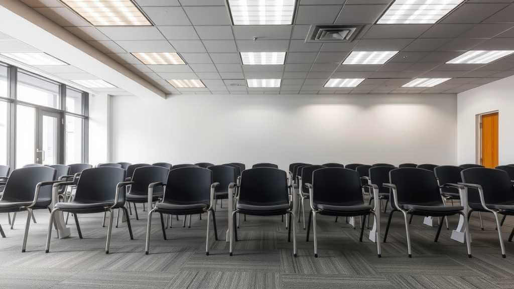 Sala de espera de una oficina de inmigración.