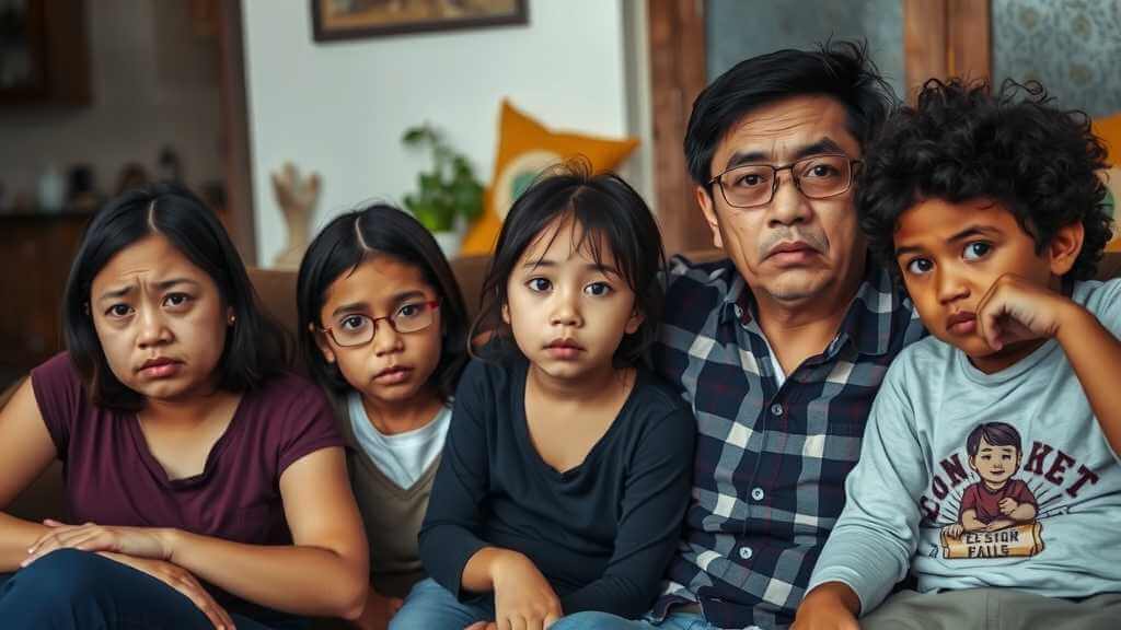Zava Immigration Law Familia preocupada en casa por los cambios en la inmigración.