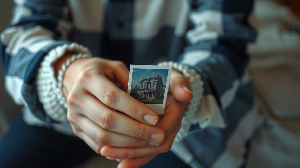 Primer plano de unas manos que sostienen una pequeña foto, simbolizando recuerdos y añoranza