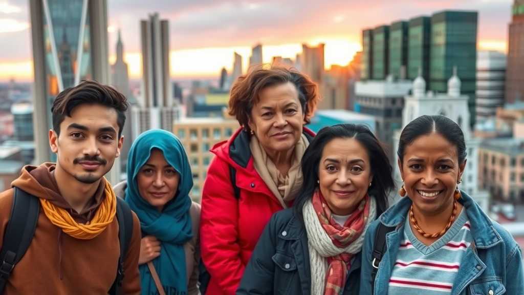 a close knit community showcasing unity among immigrants amidst urban challengesjpeg