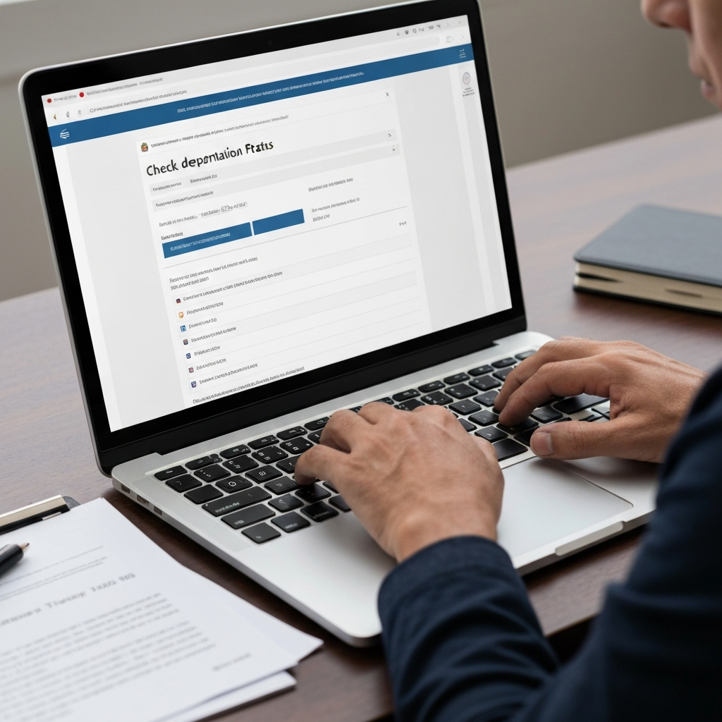 Zava Immigration Law Hands on laptop verifying status, how to know if i have a deportation order