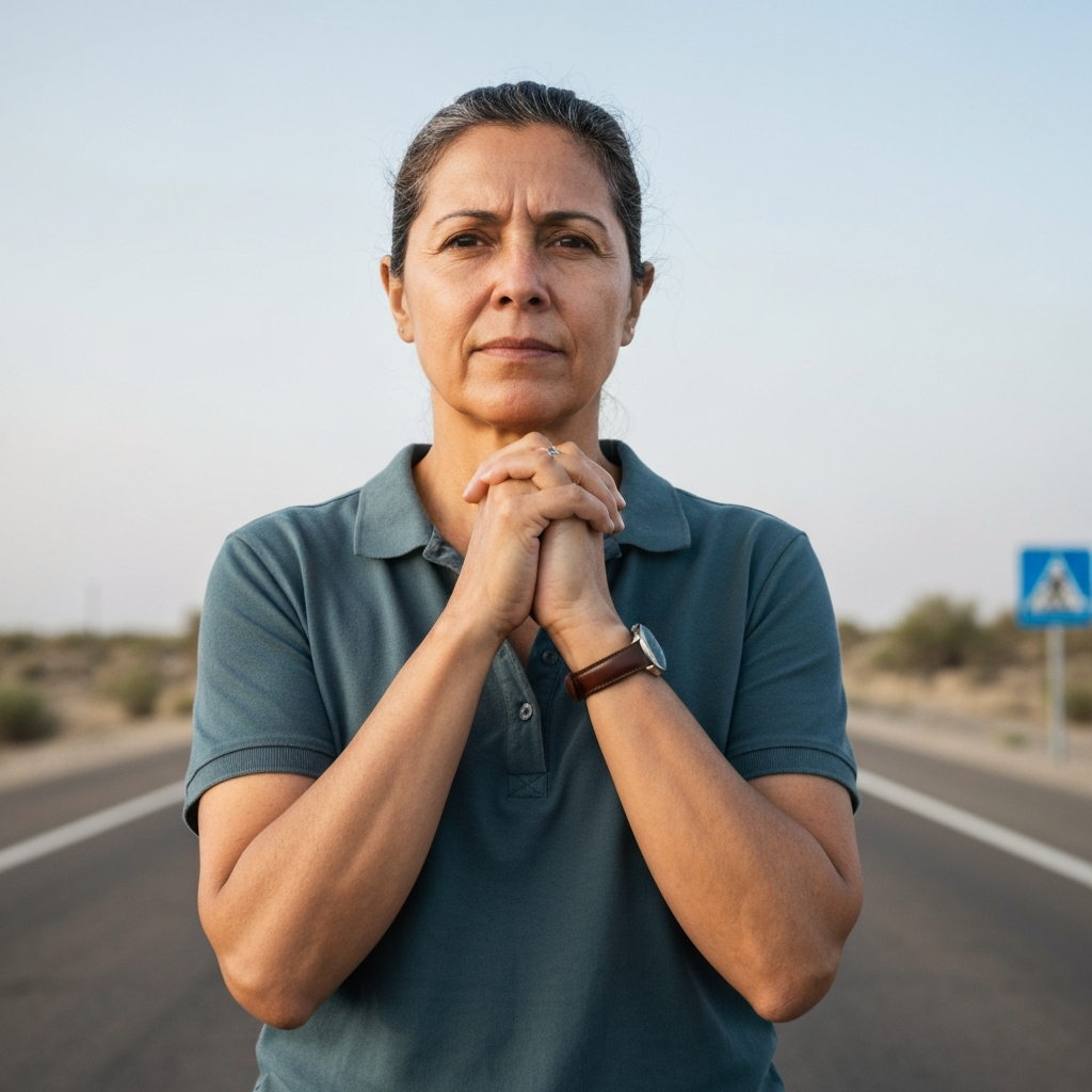 Zava Immigration Law Traveler at checkpoint showing calm resilience migration checkpoints in Arizona