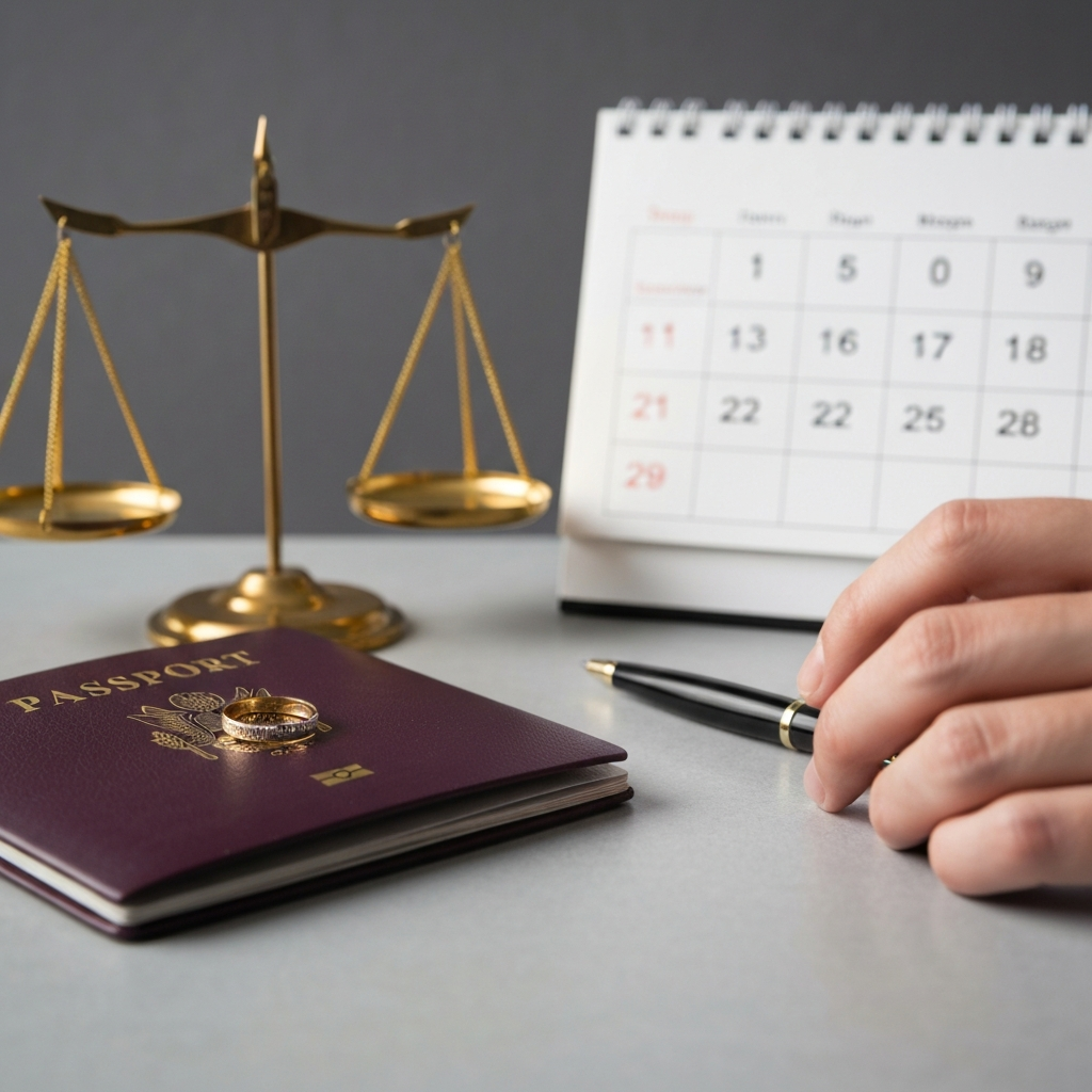 Legal concept image; what happens if i have a deportation order and i marry