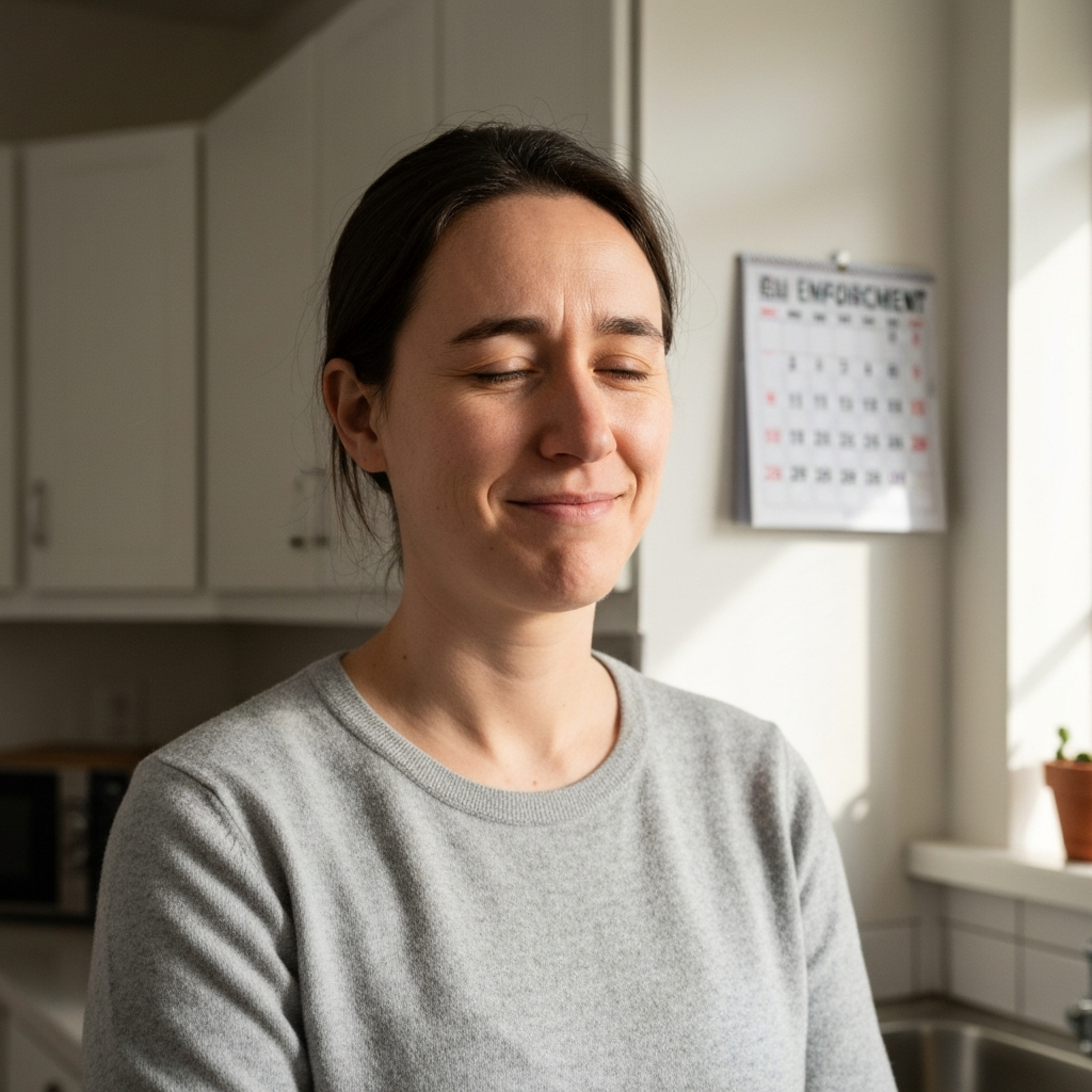 Zava Immigration Law Relieved person close-up in simple kitchen lighting