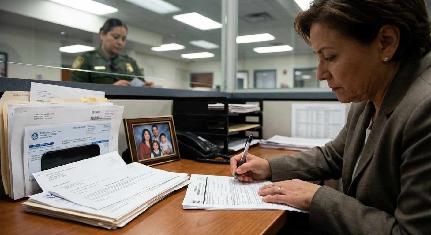 Zava Immigration Law Obligor reviewing Form I-352 and immigration bond documents