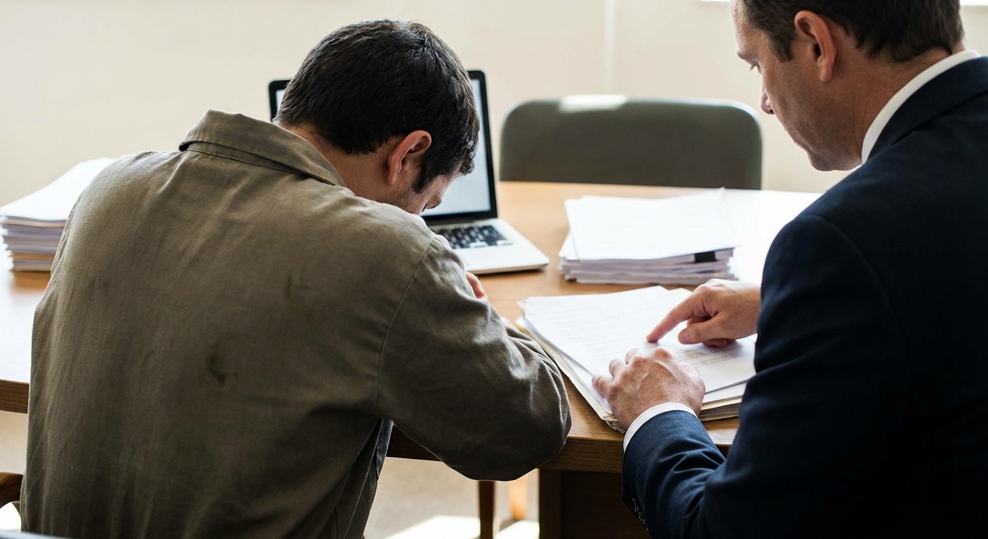 Zava Immigration Law Detained person consulting with a lawyer about an immigration bond amount
