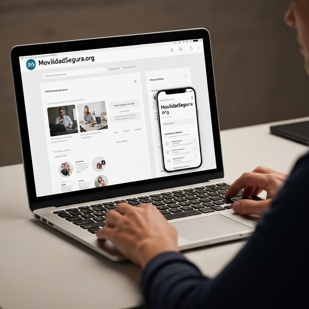 Zava Immigration Law Persona completando una evaluación de elegibilidad migratoria en el portal oficial en línea MovilidadSegura.