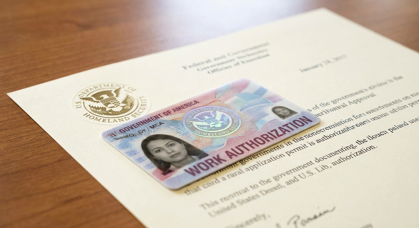 Zava Immigration Law Permiso de trabajo aprobado y notificación oficial de USCIS sobre la determinación de buena fe de un caso de visa U.