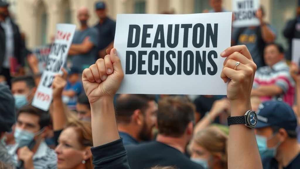 Hands holding protest signs